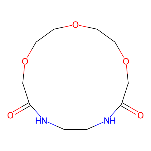 1,4,7-Trioxa-10,13-diazacyclopentadecane-9,14-dione structure