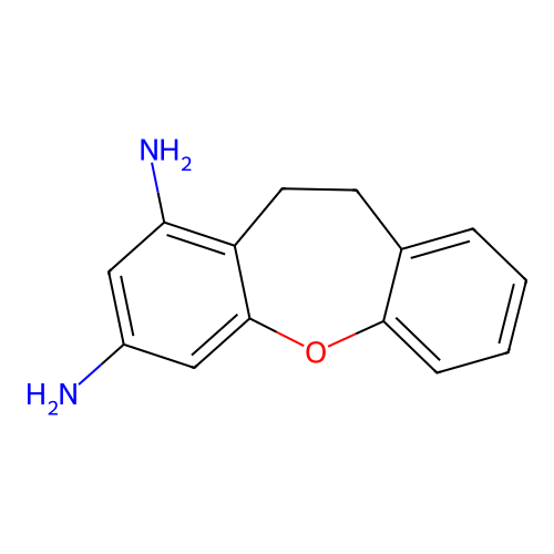 10,11-Dihydrodibenzo[b,f]oxepine-1,3-diamine structure