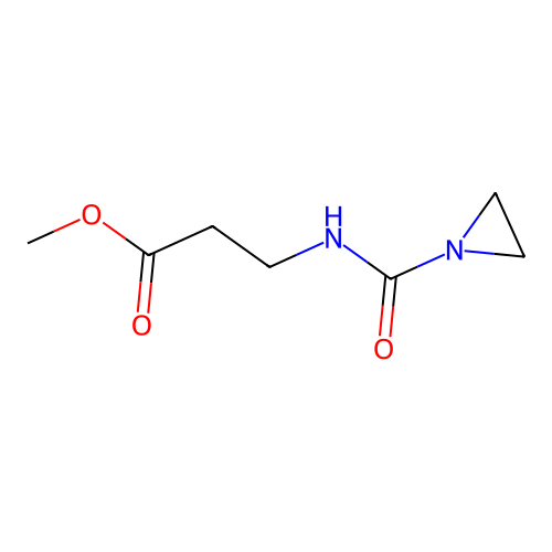 Methyl 3-(aziridine-1-carbonylamino)propanoate structure