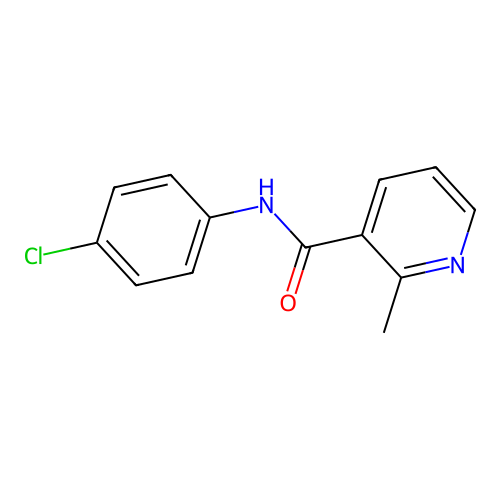 3-Pyridinecarboxamide, N-(4-chlorophenyl)-2-methyl- structure