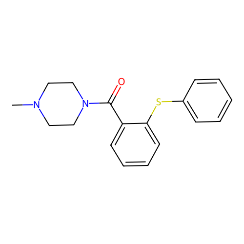 Piperazine, 1-methyl-4-[2-(phenylthio)benzoyl]- structure
