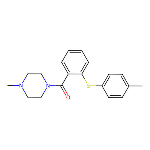 1-Methyl-4-{2-[(4-methylphenyl)sulfanyl]benzoyl}piperazine structure