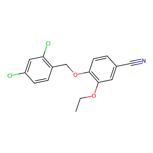 4-[(2,4-Dichlorophenyl)methoxy]-3-ethoxybenzonitrile structure