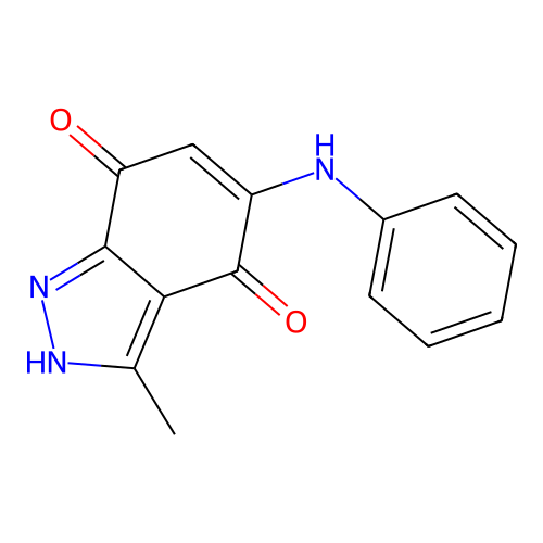 5-anilino-3-methyl-2H-indazole-4,7-dione structure