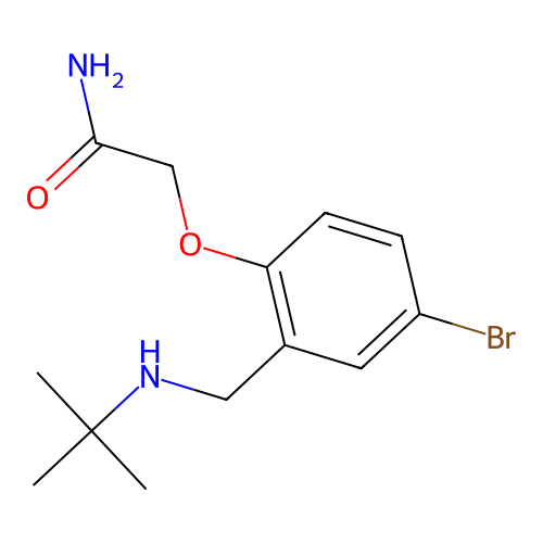 2-{4-Bromo-2-[(tert-butylamino)methyl]phenoxy}acetamide structure