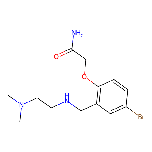 2-[4-Bromo-2-({[2-(dimethylamino)ethyl]amino}methyl)phenoxy]acetamide structure