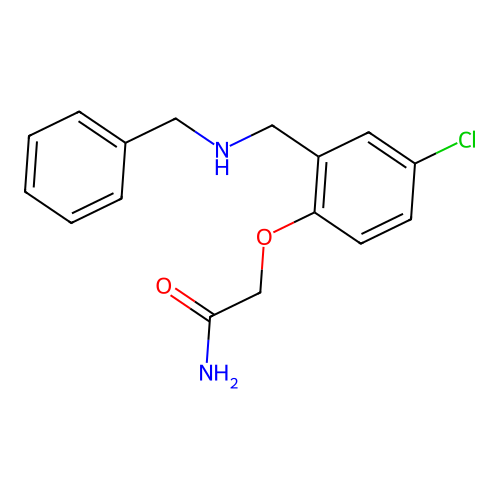 2-{2-[(Benzylamino)methyl]-4-chlorophenoxy}acetamide structure