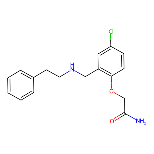 2-(4-Chloro-2-{[(2-phenylethyl)amino]methyl}phenoxy)acetamide structure
