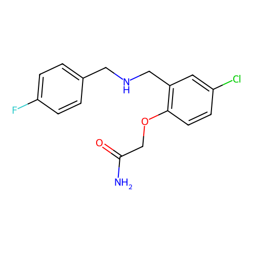 2-(4-Chloro-2-{[(4-fluorobenzyl)amino]methyl}phenoxy)acetamide structure