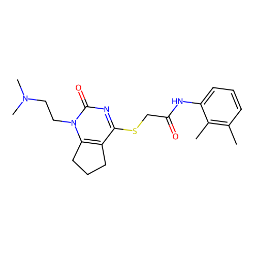 2-({1-[2-(dimethylamino)ethyl]-2-oxo-1H,2H,5H,6H,7H-cyclopenta[d]pyrimidin-4-yl}sulfanyl)-N-(2,3-dimethylphenyl)acetamide structure