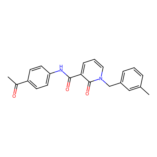 N-(4-acetylphenyl)-1-(3-methylbenzyl)-2-oxo-1,2-dihydropyridine-3-carboxamide structure