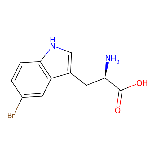 5-Bromo-D-tryptophan structure