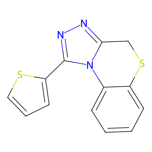 4H-(1,2,4)Triazolo(3,4-c)(1,4)benzothiazine, 1-(2-thienyl)- structure
