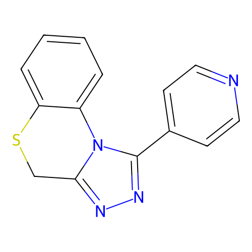 4H-(1,2,4)Triazolo(3,4-c)(1,4)benzothiazine, 1-(4-pyridinyl)- structure