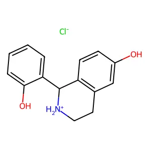 6-Isoquinolinol, 1,2,3,4-tetrahydro-1-(2-hydroxyphenyl)-, hydrochloride structure