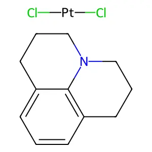 Platinum, dichloro(2,3,6,7-tetrahydro-1H,5H-benzo(i,j)quinolizine)- structure