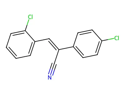3-(2-Chlorophenyl)-2-(4-chlorophenyl)prop-2-enenitrile structure