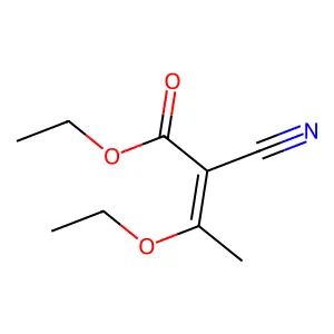 Ethyl 2-cyano-3-ethoxy-2-butenoate structure