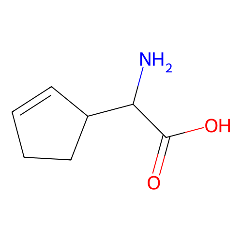 Amino(cyclopent-2-en-1-yl)acetic acid structure
