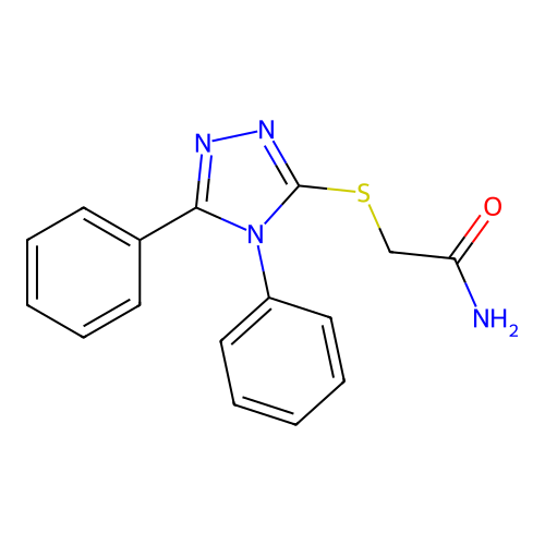 2-[(4,5-Diphenyl-1,2,4-triazol-3-yl)sulfanyl]acetamide structure