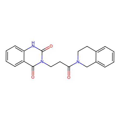 3-(3-(3,4-dihydroisoquinolin-2(1H)-yl)-3-oxopropyl)quinazoline-2,4(1H,3H)-dione structure