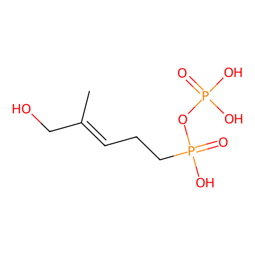 [(E)-4-Methyl-5-Oxidanyl-Pent-3-Enyl]-Phosphonooxy-Phosphinic Acid structure