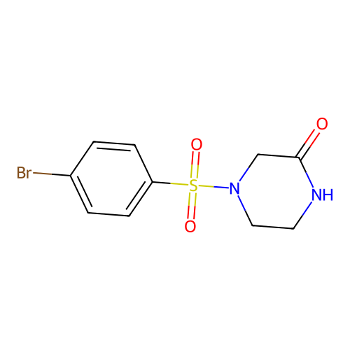 4-(4-Bromophenyl)sulfonylpiperazin-2-one structure