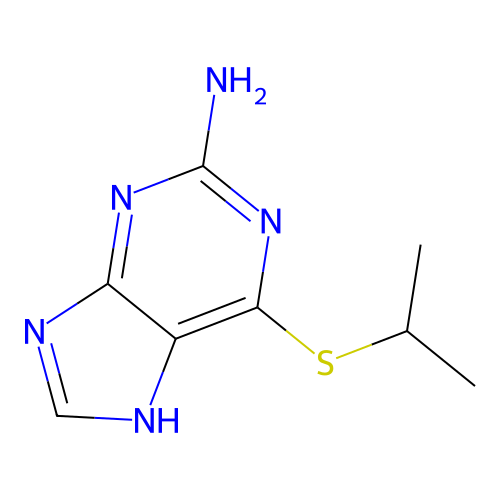 Purine, 2-amino-6-(isopropylthio)- structure