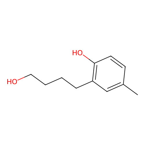 2-(4-Hydroxybutyl)-4-methylphenol structure