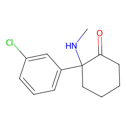 2-(3-Chlorophenyl)-2-(methylamino)cyclohexan-1-one structure