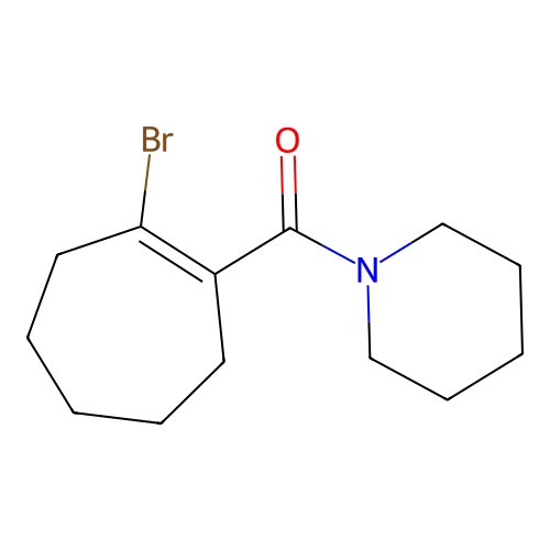 (2-Bromocyclohepten-1-yl)-piperidin-1-ylmethanone structure