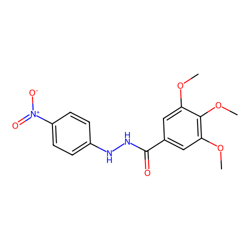 3,4,5-trimethoxy-N'-(4-nitrophenyl)benzohydrazide structure