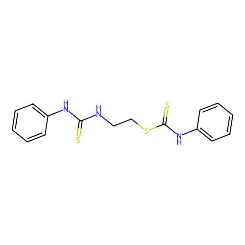 2-[(Phenylcarbamothioyl)amino]ethyl phenylcarbamodithioate structure