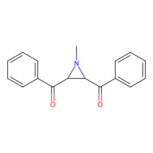(1-Methylaziridine-2,3-diyl)bis(phenylmethanone) structure