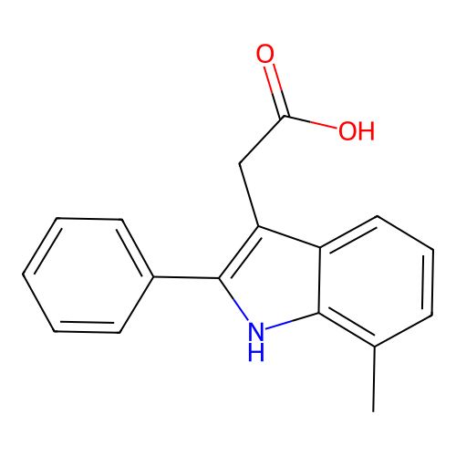 2-(7-methyl-2-phenyl-1H-indol-3-yl)acetic Acid structure