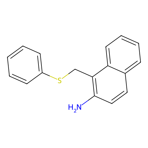 1-[(苯硫基)甲基]萘-2-胺 structure