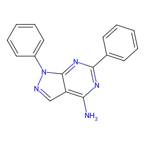 1,6-diphenyl-1H-pyrazolo[3,4-d]pyrimidin-4-amine structure