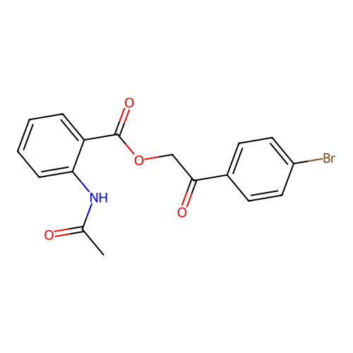 2-(4-Bromophenyl)-2-oxoethyl 2-(acetylamino)benzoate structure