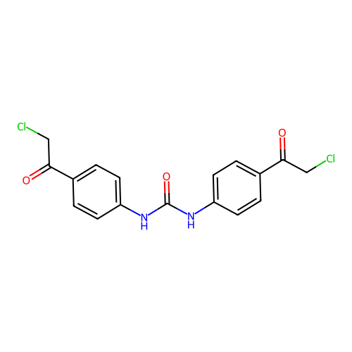 1,3-Bis[4-(2-chloroacetyl)phenyl]urea structure