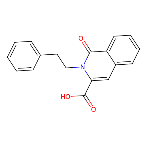 1-Oxo-2-phenethyl-1,2-dihydroisoquinoline-3-carboxylic acid structure
