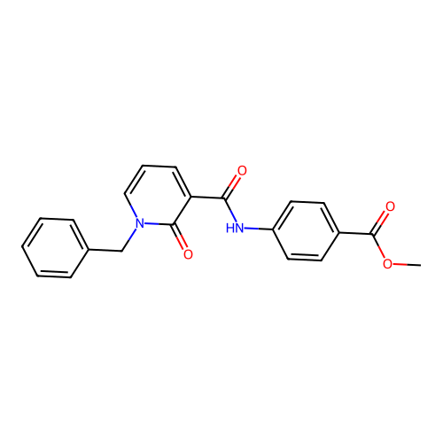 Methyl 4-[(1-benzyl-2-oxopyridine-3-carbonyl)amino]benzoate structure