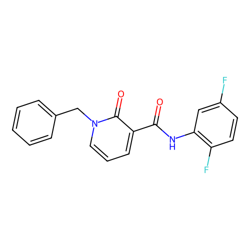 1-benzyl-N-(2,5-difluorophenyl)-2-oxo-1,2-dihydropyridine-3-carboxamide structure