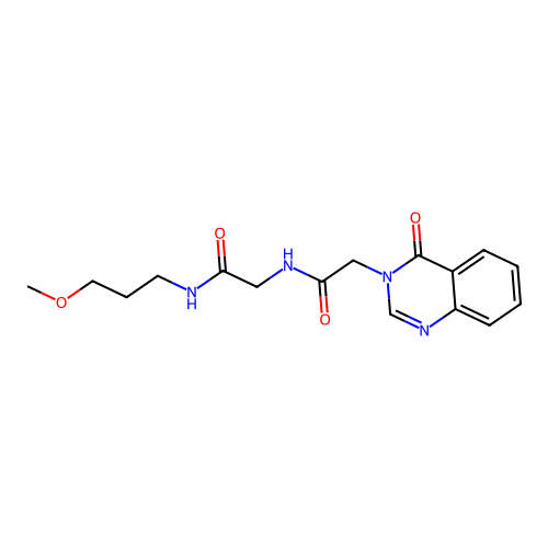 N-(3-methoxypropyl)-N~2~-[(4-oxoquinazolin-3(4H)-yl)acetyl]glycinamide structure