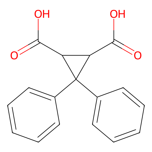 3,3-diphenylcyclopropane-1,2-dicarboxylic Acid structure