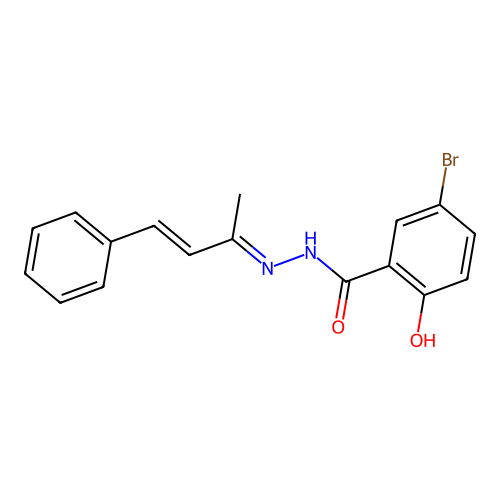 5-Bromo-2-hydroxy-N'-(1-methyl-3-phenyl-2-propenylidene)benzohydrazide structure