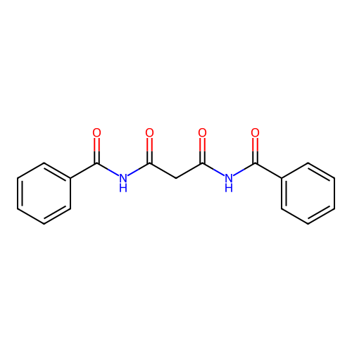 N,N'-dibenzoylpropanediamide structure