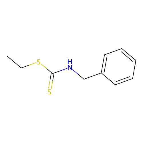 Carbamic acid, benzyldithio-, ethyl ester structure