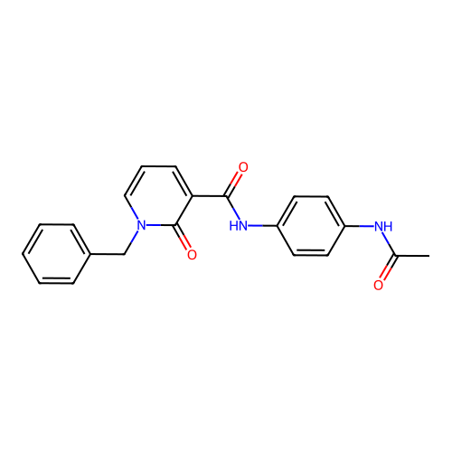 N-(4-acetamidophenyl)-1-benzyl-2-oxopyridine-3-carboxamide structure