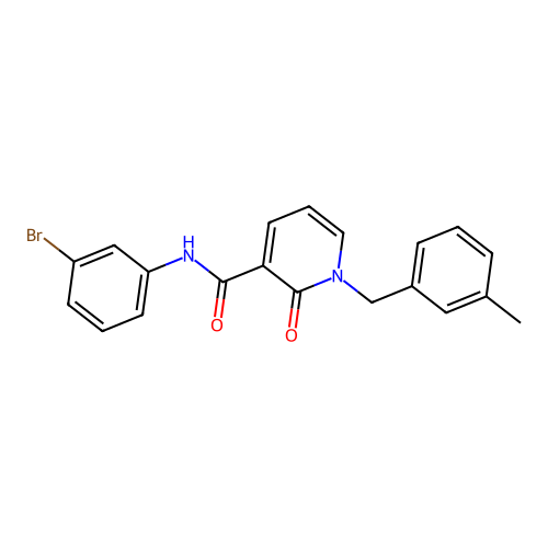 N-(3-bromophenyl)-1-(3-methylbenzyl)-2-oxo-1,2-dihydropyridine-3-carboxamide structure