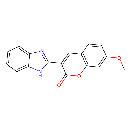 3-(1H-1,3-benzodiazol-2-yl)-7-methoxy-2H-chromen-2-one structure